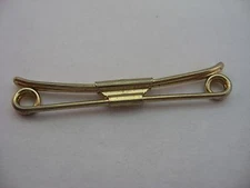 1.9" Mens Vintage Collar Clip Bar Faded Gold Tone Jewelry
