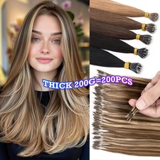 200G Highlight Nano Ring 100 Human Remy Hair Extensions Micro Loop Beads I Tips