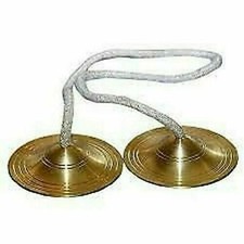 Handmade Brass Manjeera Percussion Indian Musical Cymbal Instrument
