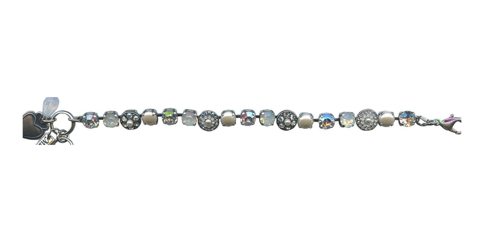 Mariana Bracelet Timeless Cream Pearl, Clear, & White Opal Austrian Crystals ...