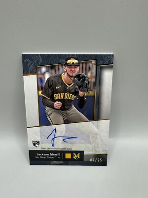 Jackson Merrill 2024 Topps Museum Collection Gold 07/25 RC Auto 