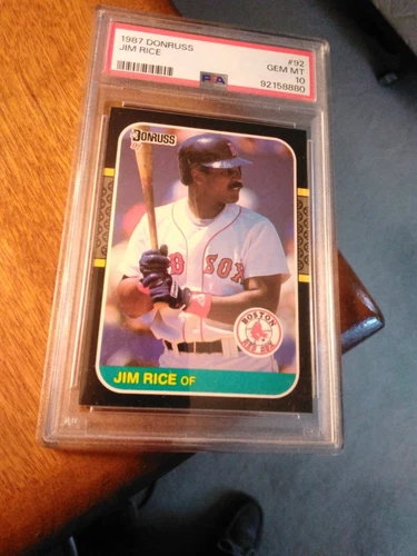 1987 Donruss Jim Rice Boston Red Sox # 92 PSA 10