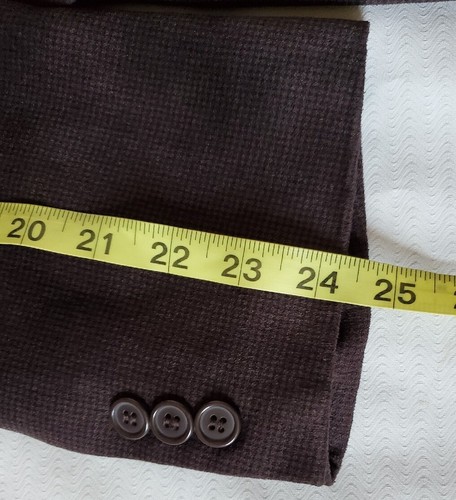 Carlo Cravalli Classico Blazer para hombre 44R marrón 3 botones forrado 100% poliéster - Imagen 6 de 8