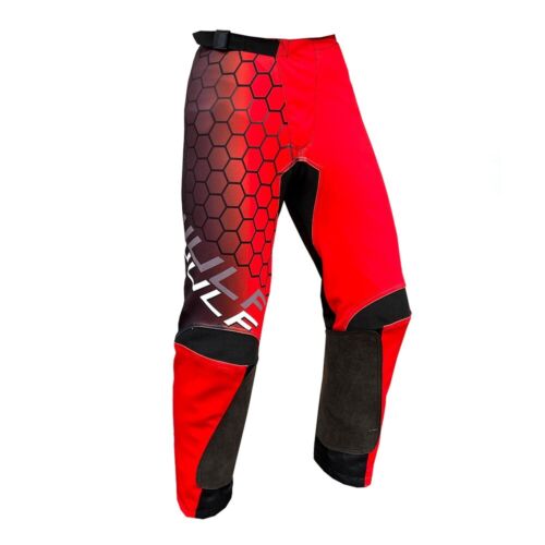 Adult MX Wulfsport CONNECT Shirt Pant Armour Boot Glove Helmet Red Set #10 - Picture 3 of 9