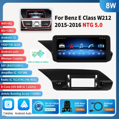 8+128GB Für Mercedes Benz W212 NTG5.0 10.25''Touchscreen Android GPS Navi Carplay