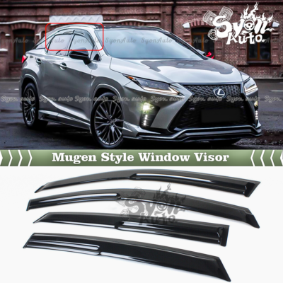 ドアバイザー ドア サイド レクサスRX450h RX350 2016-2022 2016-2021 Lexus RX350 RX450h JDM 3D Wavy Mugen Style Window Visor