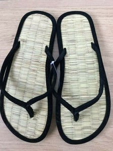 black seagrass flip flops