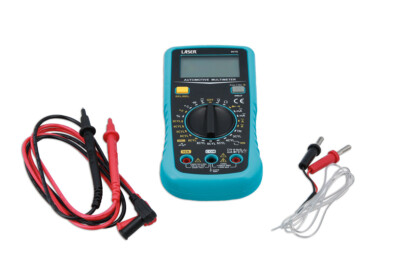 Laser Tools 9078 KFZ Multimeter CAT III 600 V AC DC Messleitungen Daten halten
