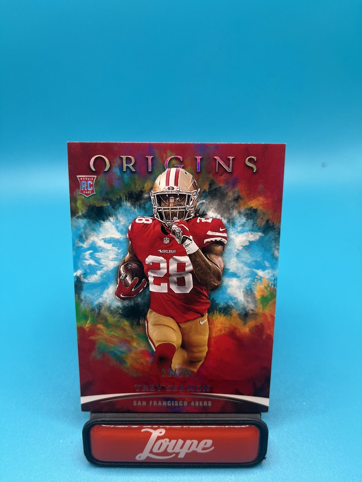 Trey Sermon 2021 Panini Origins Turquoise Rookie 21/25 #129 49ers Colts