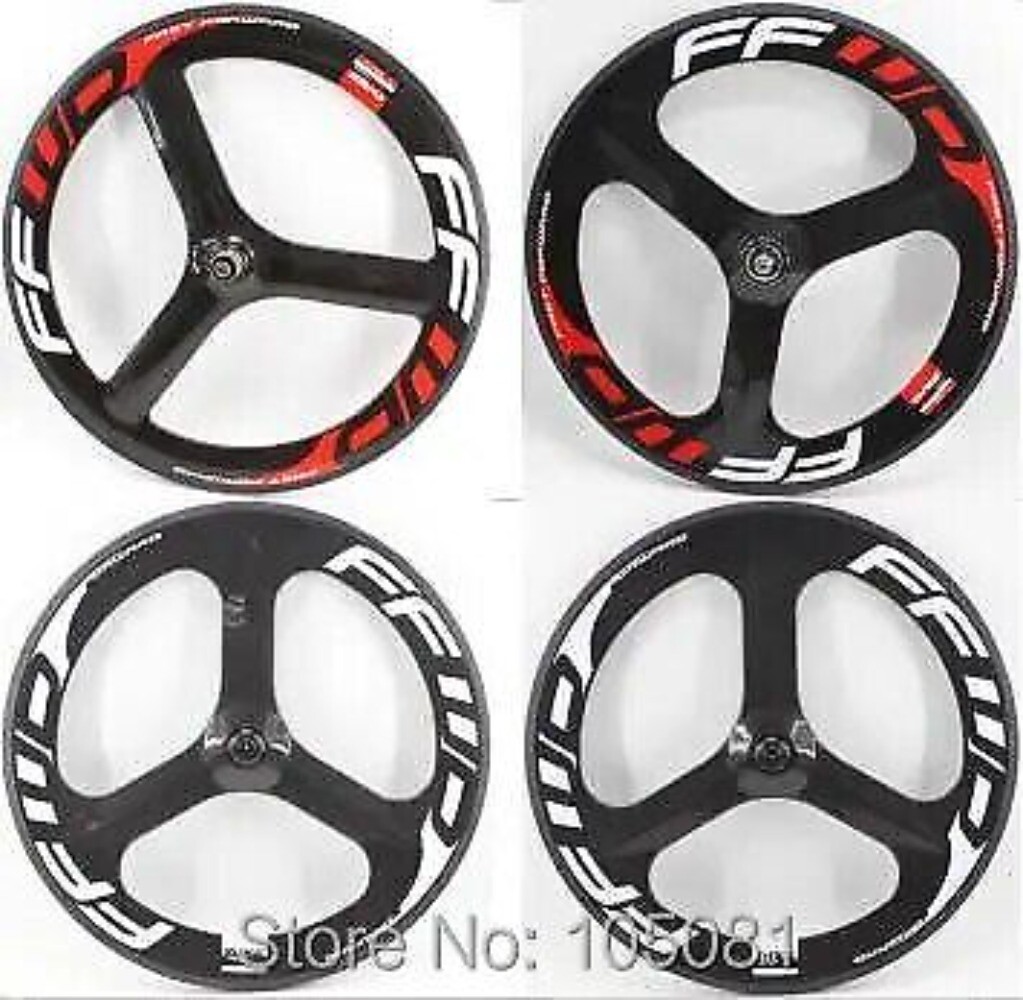 700C Fixed Gear Track Road Bike Full Carbon Fibre Wheelset Tri