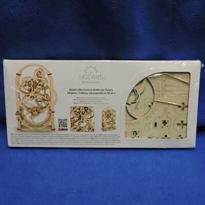 UGEARS Mechanical Wooden 3D Model Kit 20 Minute Timer NIB