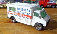 Hot Wheels American Ambulance Service Van 1986 Malaysia Plastic - LOOSE