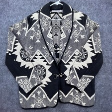 Vintage Flashback Jacket Womens Large Tapestry Woven Boho Aztec Southwest Tribal