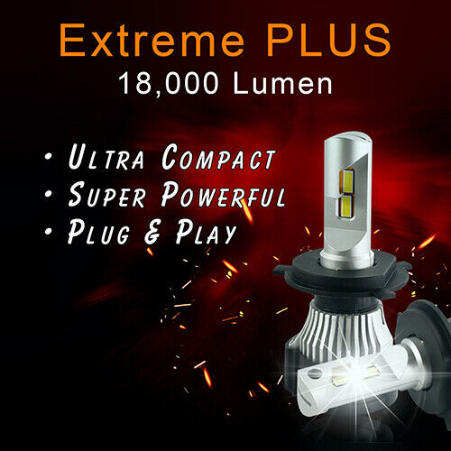 H9 LED Headlight Kit - EXTREME PRO - 12v, 24v - Super Bright - 18,000 Lumen - Picture 1 of 9