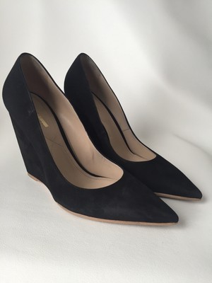 suede wedge pumps