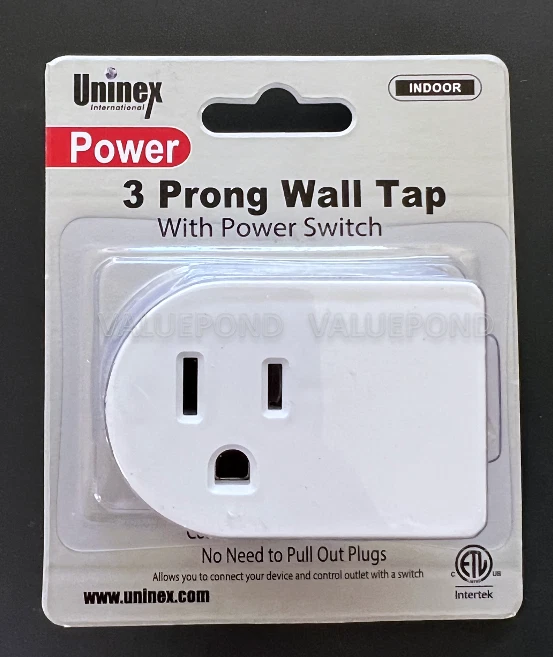 WALL TAP POWER SWITCH Electrical Outlet Control Plug In On Off LED Light 3 Prong