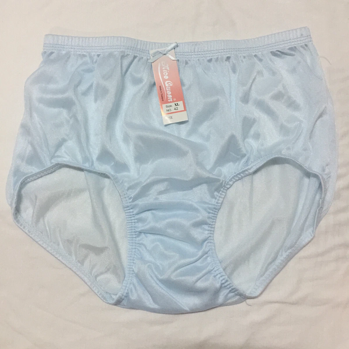 Size XL vintage style women underwear nylon panties soft briefs pastel  thailand