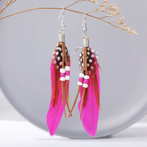 Pendientes de perlas de pluma pendientes adornos de playa pendientes de gancho ¡regalo! ψ - Imagen 18 de 22