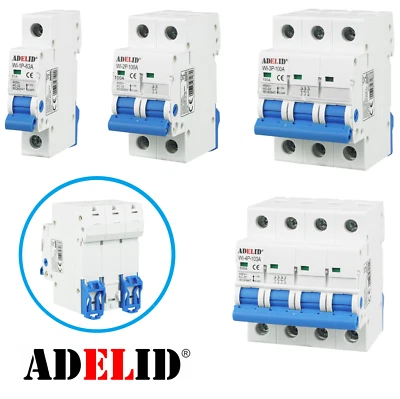 ADELID® Ausschalter Lasttrennschalter Hauptschalter Trennschalter 1 2 3 4 polig 63A 100A