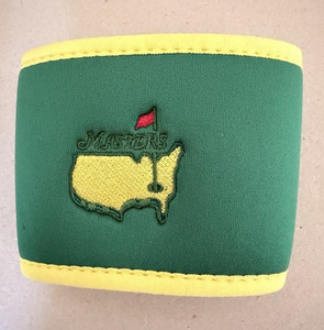 Masters Green & Yellow Insulated Neoprene Can Cooler Sports Theme