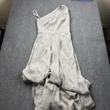 David  s Bridal Dress Women  s Size 6 Grey One Shoulder Wedding