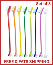 Dog Toothbrush Set of 8   Dual Headed Dental Hygiene Brushes for Small to Large