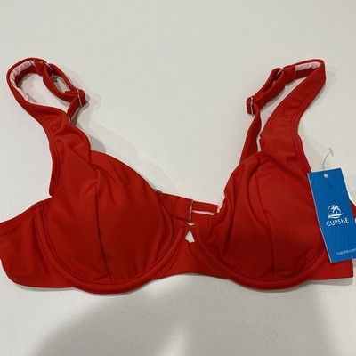 Cupshe Women's Red Aperol Spritz Bikini Underwire Top Medium