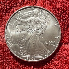 2006 Uncirculated 1 Oz Fine .999 Silver Coin USA Walking Liberty American Eagle