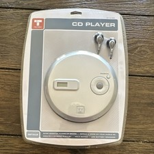 TruTech Portable CD Player Silver Bass Booster Playlist Model 057 04 0800 New