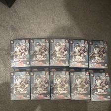 Topps Chrome 2025 NFL Football Trading Card Hanger Boxes Lot of 10 Sealed NFL