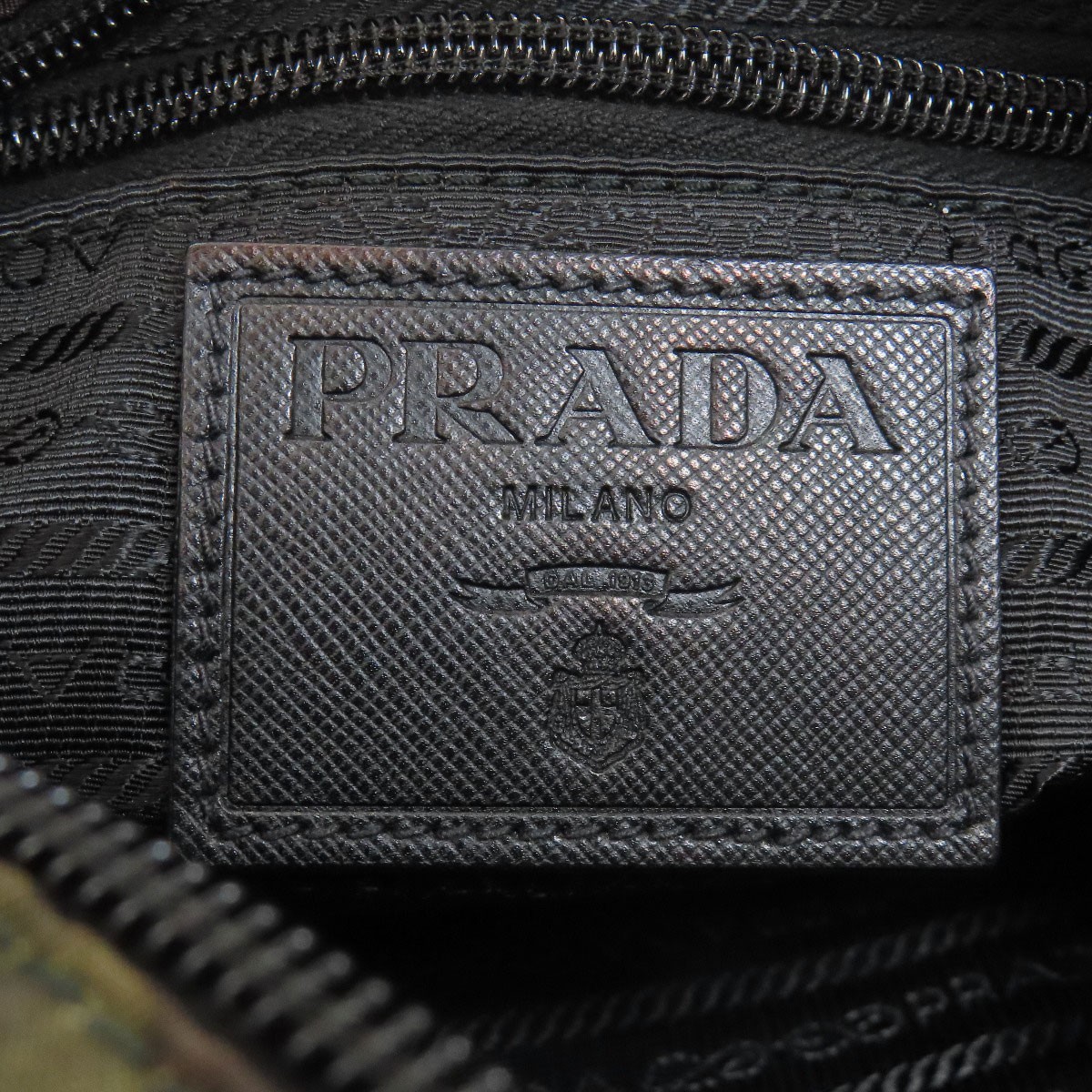 Prada Camouflage Pattern Logo Hardware Shoulder B… - image 6