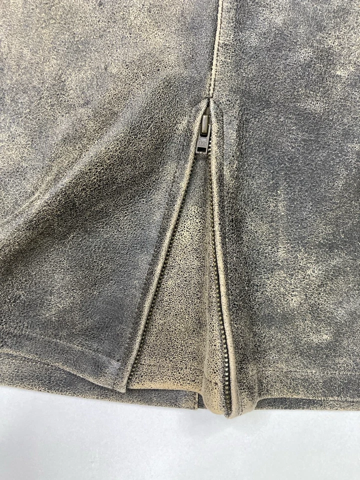 VINTAGE Tommy Hilfiger Leather Skirt Women Size 4 Brown Y2K - Image 2 of 4