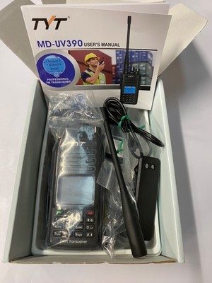 TYT MD-UV390 Digital Walkie Talkie GPS IP67 w/ Charger *TESTED WORKING