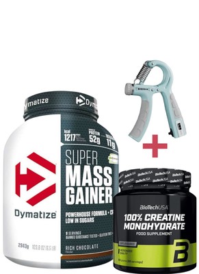 Dymatize Super Mass Gainer 2943g + Biotech USA Creatin 300 gr  +Bonus