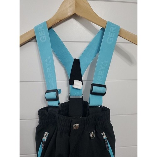 Gerry Girl's Youth Performance Overall Snow Pants Size XS 5/6 Black Fleece Lined - Picture 2 of 12