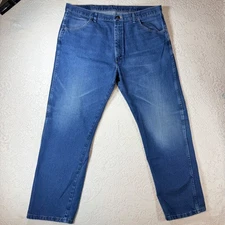 Wrangler Regular Fit Jeans Men’s 40x30 Blue Denim