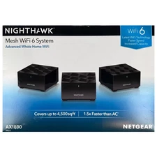 Netgear Nighthawk Mesh WiFi 6 System Router AX1800 MK63 3-Pack
