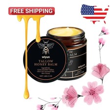 Organic Grass-Fed Beef Tallow Balm with Raw Honey - Unscented Skin Moisturizer