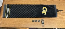 NCAA Georgia Tech Embroidered Tri-fold Golf Towel w/ GT Divot Tool & 3 Markers