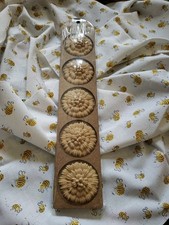 WoodUbend Carnation Floral Design, Wooden Applique, Set Of Five In Package