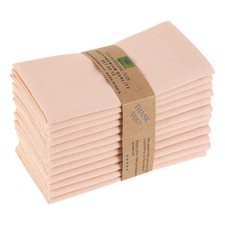 85 Cotton 15 Linen Dinner Cloth Set of 12 Napkins for Everyday Use Over Siz...