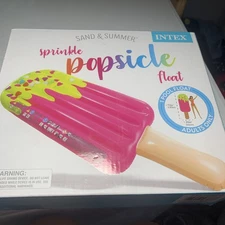 Intex Inflatable Sprinkle Popsicle Pool Float For Summer Fun 72x26 Inches Adults
