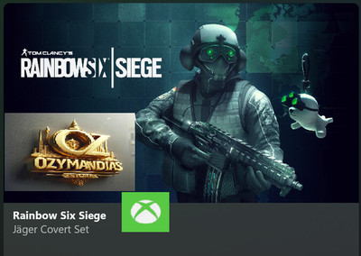 Tom Clancys Rainbow Six Siege Jäger Covert Set September 2025 XBOX Exclusive