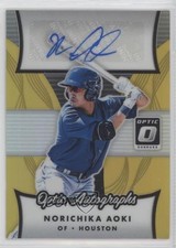 2017 Panini Donruss Optic Gold Prizm 8/10 Norichika Aoki #OA-NA Auto 0b0