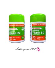2 x Vitamin B12 Chewable Tablets 60s - Raspberry Flavour Revitalise Healthcare