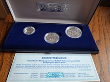 Mexico - Fu&szlig;ball WM 1986 - offizieller M&uuml;nzsatz - Silber - Zertifikat - stgl.