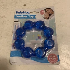 Baby King Teething Toy Ring Blue 0-18 Months