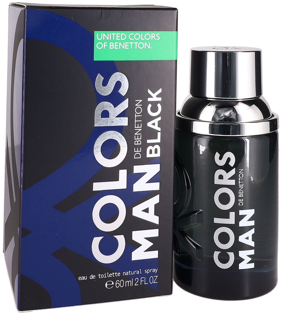 Colors Black by Benetton for Men Eau de Toilette Spray Cologne 2oz