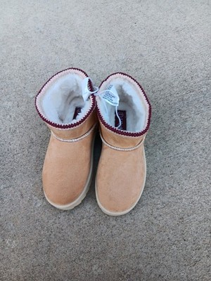Lily and Dan Girls Tan Boots Size 11-12 NWT 
