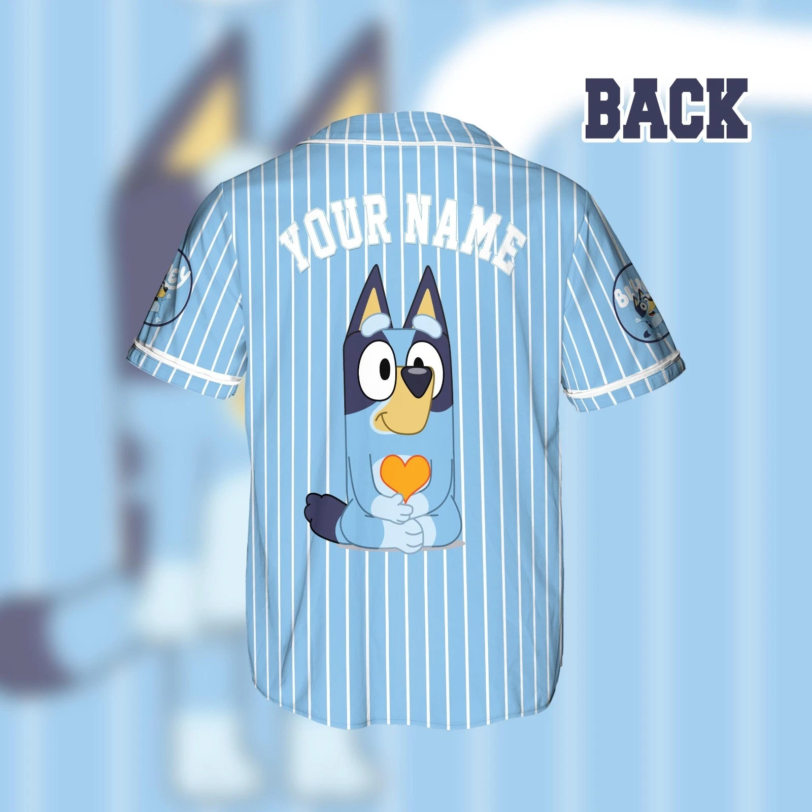 Personalized Blue Dog Baseball Jersey